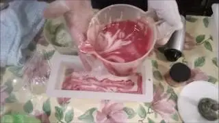 Making Candy Apple Type CP Soap | Double In The Pot Drop & Spoon Swirl | Shells Spa Products
