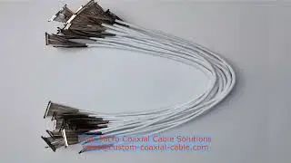 micro-coax bundle TDR impedance test 20498-050E-30 coaxial cable connectors for sale Cable Assembly