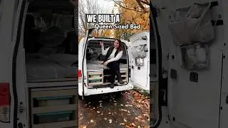 We fit a queen size bed in our Nissan nv200 camper van!