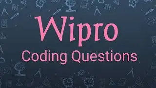 Wipro Coding Questions