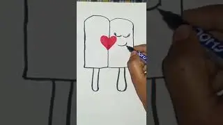 cute cuple icecream 🍦 drawing for kids#drawing #short#youtubeshorts