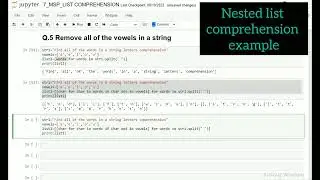 Nested list  comprehension example #python