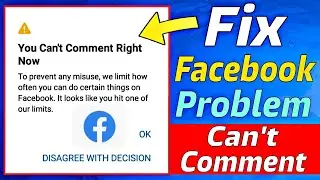 How to Fix You Can't Comment Right Now facebook 2021 | facebook comments block solution