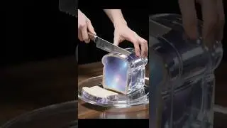 Transparent Bread Slice Cutting ASMR 💫🍞 #asmr #ai #viral #bread #food #aiart #shorts #animation #fyp