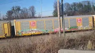 NS AutoRack trains leaving Inman Yard in Atlanta
