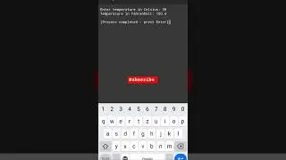 Python Basic project - Convert Celsius to Fahrenheit  by Android#shorts#coding #funny