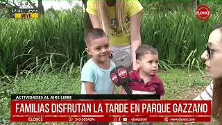 Familias disfrutan la tarde de s&aacute;bado en el Parque Gazzano