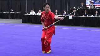 2023 USAWKF Wushu Adult Team Trials - Lin Zheng - Gunshu