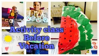 Online  Activity class mein hue ,greeting card, Games and vacation card and Fancy dress competition