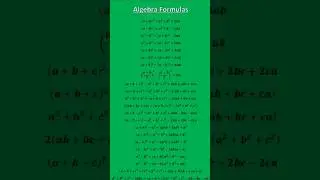 Maths | #Algebra Formulas | #By Dr. Virendra Singh Maths Sir