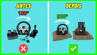 VOLANTE LEADERSHIP GAMER 180° PARA 900°: A ADAPTAÇÃO QUE EU FIZ!