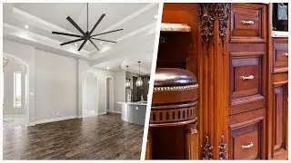 75 Coffered Ceiling Kitchen With Brown Cabinets Design Ideas You'll Love ⭐️