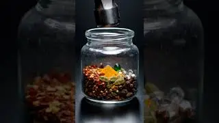 Glass Spice Jar Shatters in Slow Motion #ASMR #GlassSmash #Satisfying #OddlySatisfying #GlassArt