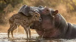 ⭐ A Happy Day for a Baby Deer and a Baby Hippo: The Sweetest Wildlife Rescue