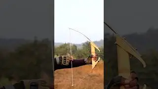 Bamboo Craft Skills With Bow And Arrow #diy #craft #youtubeshorts #wood #bamboo