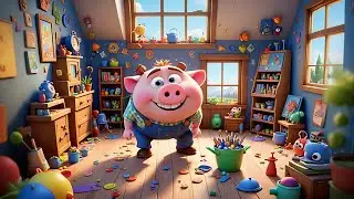The Pig Who Painted the Walls 🐷🎨 | Creative Nursery Rhyme for Kids