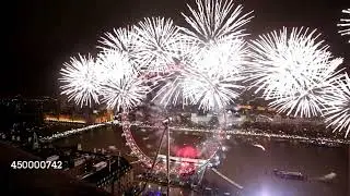 London Eye New Year Fireworks 2014 (Real Sound)