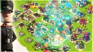 Boom Beach NEW Prototype Gameplay! 3 MAX Sky Shields vs Defending Hammerman!