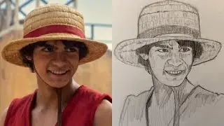 how to draw monkey d luffy step by step #luffy #monkeydluffy