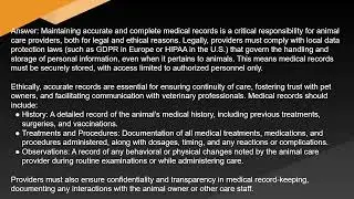 Animal Care Provider Certification Study Notes One
