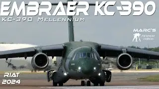 4Kᵁᴴᴰ RIAT 2024  Embraer KC-390 Millennium.  Airshow 2024