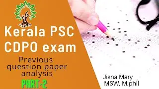 Previous question paper analysis,CDPO exam -Part 2