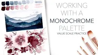 LIVE! Working With A Monochrome Palette - Value Scale Practice