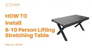 Expandable Outdoor Dining Table for 8 Person - D060 Assembly Video｜SeeHill