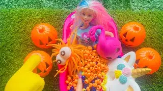 Satisfying video| Barbie in rainbow bath tub |#barbie#asmr#fidget#toys#squishy#asmrsounds#youtube