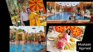 Haldi ceremony decor| Rajasthani style | pool side |#wedding | #shorts |BIKANER, RAJASTHAN