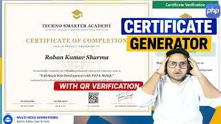 Create Dynamic Certificate Generator with QR Verification & Multi-Role Admin Panel