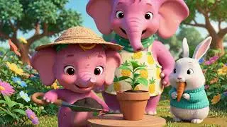 La Pandilla del Elefantito Fresa 🐘El mercado de intercambio de semillas en el corral frondoso