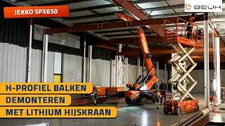 Staalconstructie demonteren met de SPX650 minikraan van Jekko.