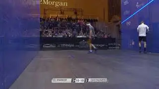George Parker producing a crutial point to level up to score in the 5th vs Mathieu  Castagnet
