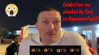 Celebrity's React to Fury vs Ngannou ! #tysonfury fury #francisngannou #connormcgregor #undertaker
