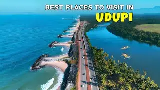 Maravanthe beach road | udupi tourist places | drone view.