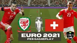 Wales vs Switzerland I EURO PES GAMEPLAY I All Goals 2021 HD