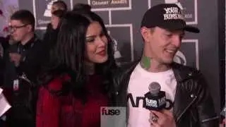 Deadmau5 & Kat Von D on Grammy Red Carpet - Grammy Awards 2013