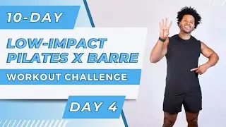 10-Day Low-Impact Pilates x Barre Workout Challenge - Day 4 | Six Pack Abs | At-Home Workout