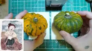 Painting a werewolf and vampire bat couples portrait in werewolf blood ink (ethically sourced)