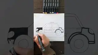 How to Color a Police car #coloring #shorts