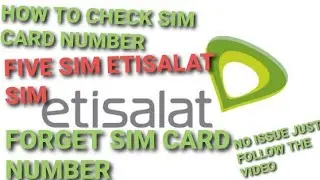 How to check etisalat sim five sim card number|| Forget Sim card Number || Just follow the video