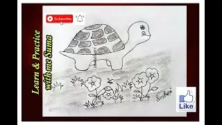 How to draw cute tortoise easily step by step for beginners || Easy tortoise drawing for kids ||2021