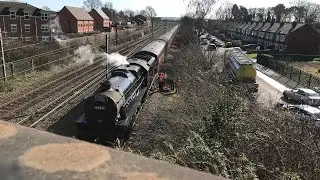 44871 1Z17 Black 5 Babworth loop full water stop video Retford 24/2/2024