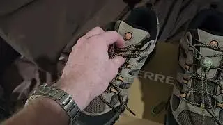 RJ ELASTIC LACES installation - Converting Merrell Hiking Shoes, Into Quick Slip-Ons
