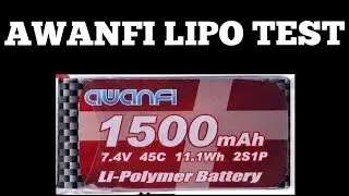 Awanfi 1500mah 2s Lipo test and Drive