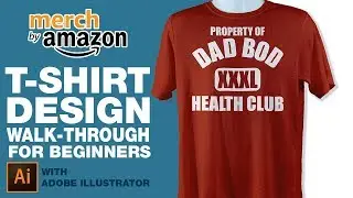 Merch By Amazon Illustrator Design Tutorial for Beginners.