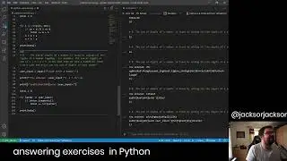 Going through today's exercises in Python