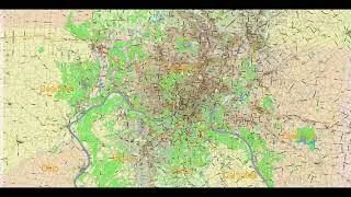 Cincinnati Ohio Vector Map 13BZ Editable PDF