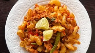 EASY BREAKFAST | 2 MINUTE RECIPE | CHICKEN MACARONI | PASTA | LUNCH BOX RECIPE #trending #easyrecipe